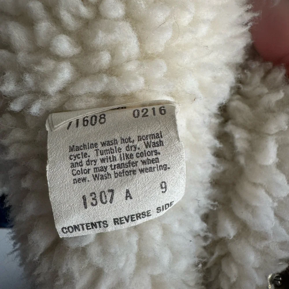 Vintage 70s Levi’s Sherpa Denim Jacket, Size 36L.